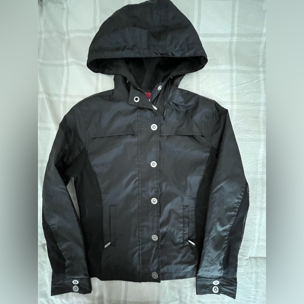 Miss Lili windbreaker hooded zip and snaps